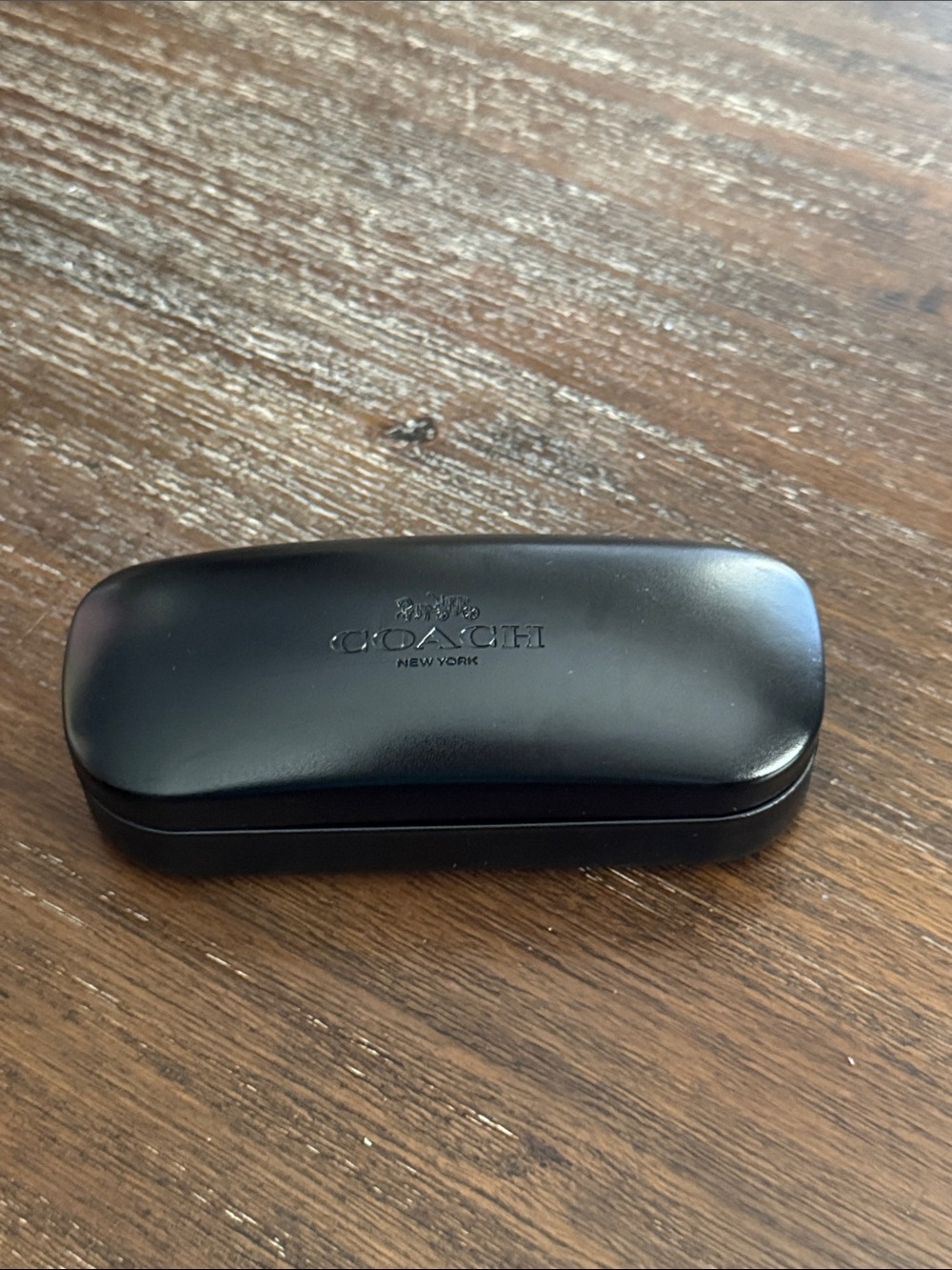 Coach Black Eyewear Case with Embossed Logo